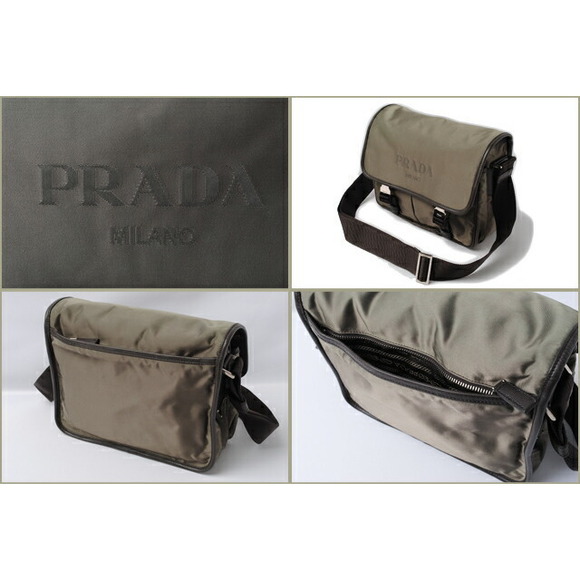 Prada Shoulder Khaki Bag Bag Nylon - Picture 1 of 8